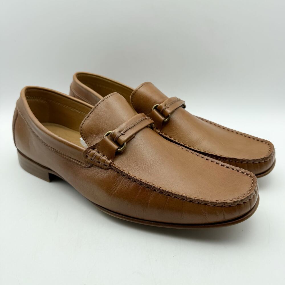 Donald Pliner Mens Donnie Loafers Size 12 M Brown Whiskey Leather EUC
